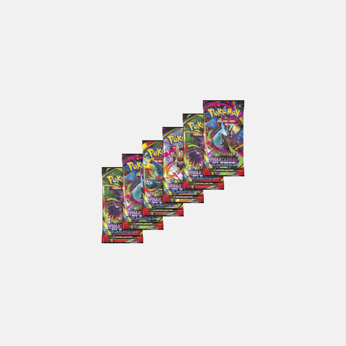 Pokémon TCG: Mega Evolution-Phantasmal Flames Booster Bundle (6 Packs)