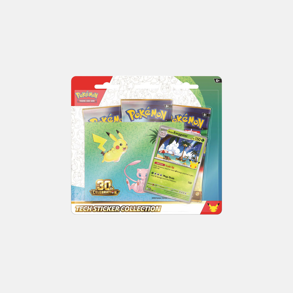 Pokémon TCG:  30th Celebration—Tech Sticker Collection—Alolan Exeggutor