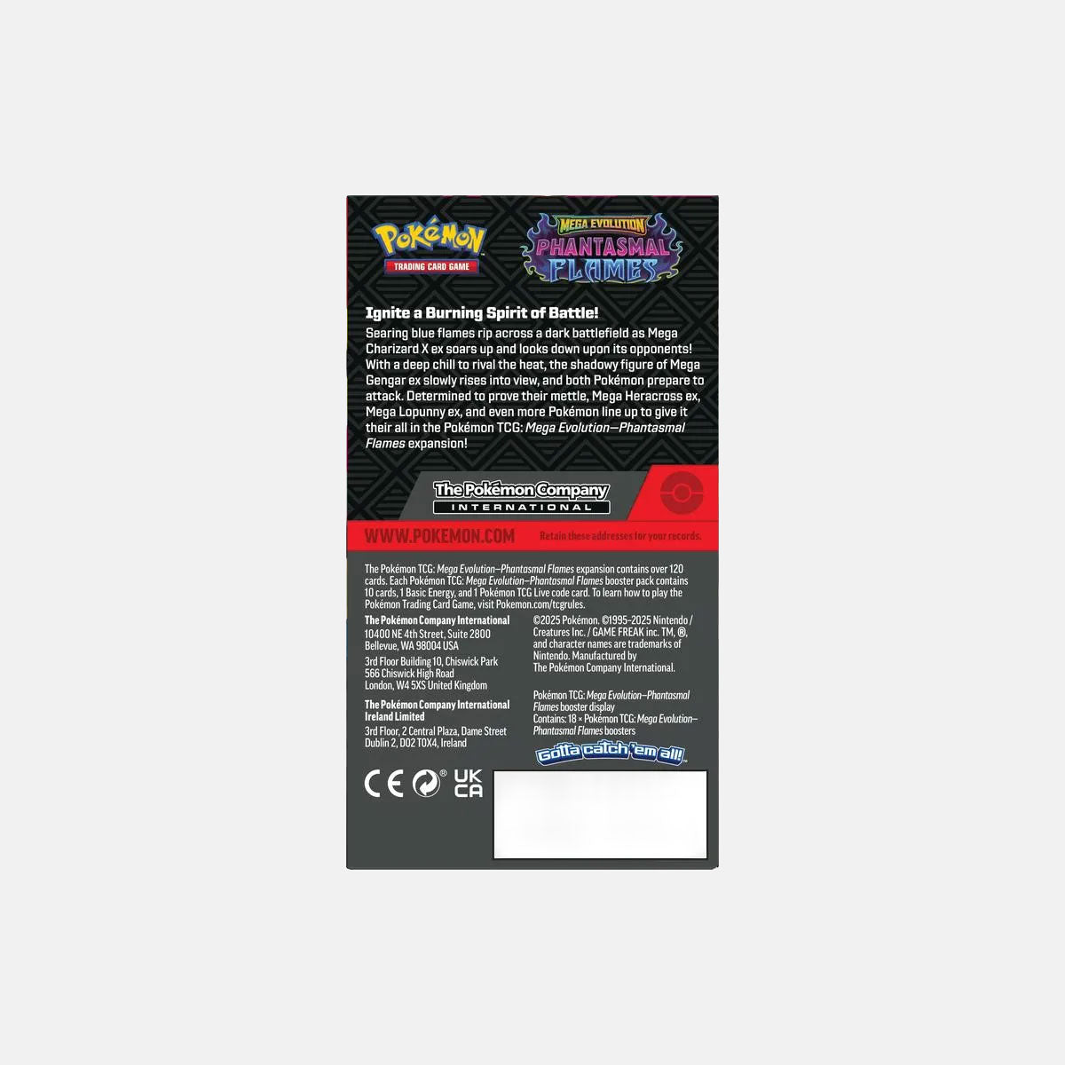 Pokémon TCG: Phantasmal Flames Half Booster Box (18 Packs)