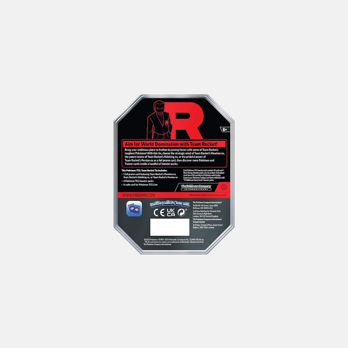 Pokémon TCG: Team Rocket Tin – Persian ex (1 Foil Promo Card & 4 Booster Packs)